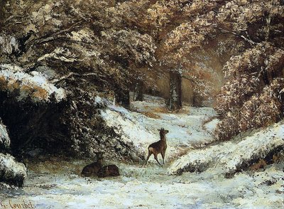 Roe Deer Lyon by Gustave Courbet